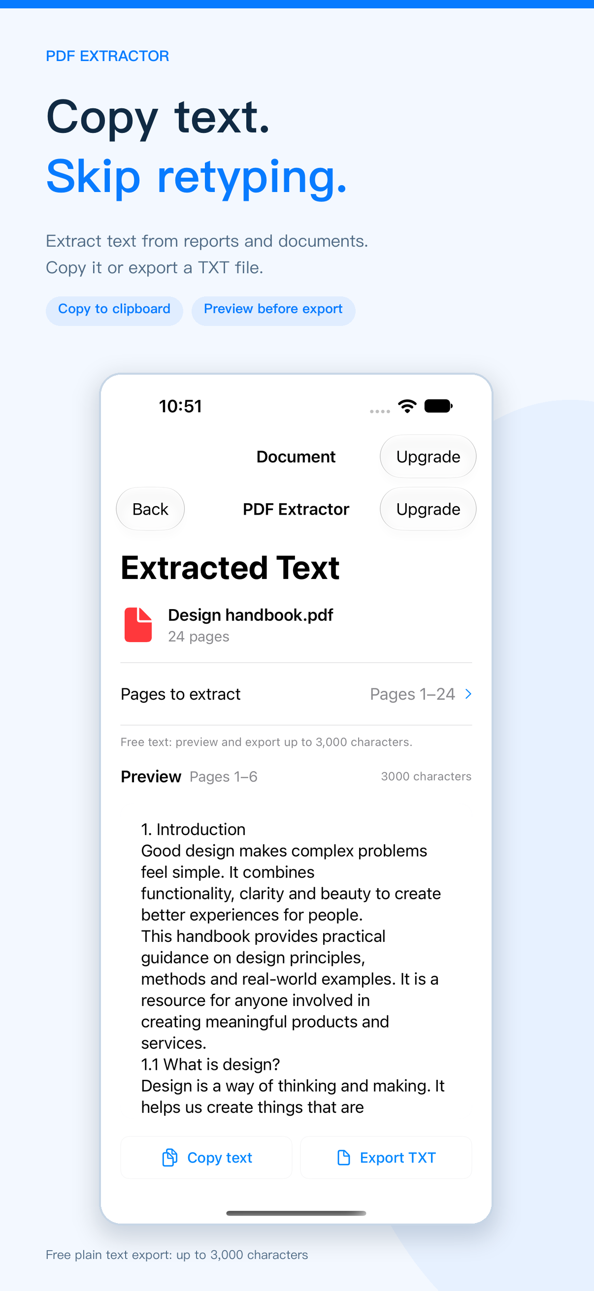 PDF Extractor — Text extraction and preview